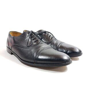 Mezlan Florence Mens Size 12 Black Leather Cap Toe Oxford Dress Shoes